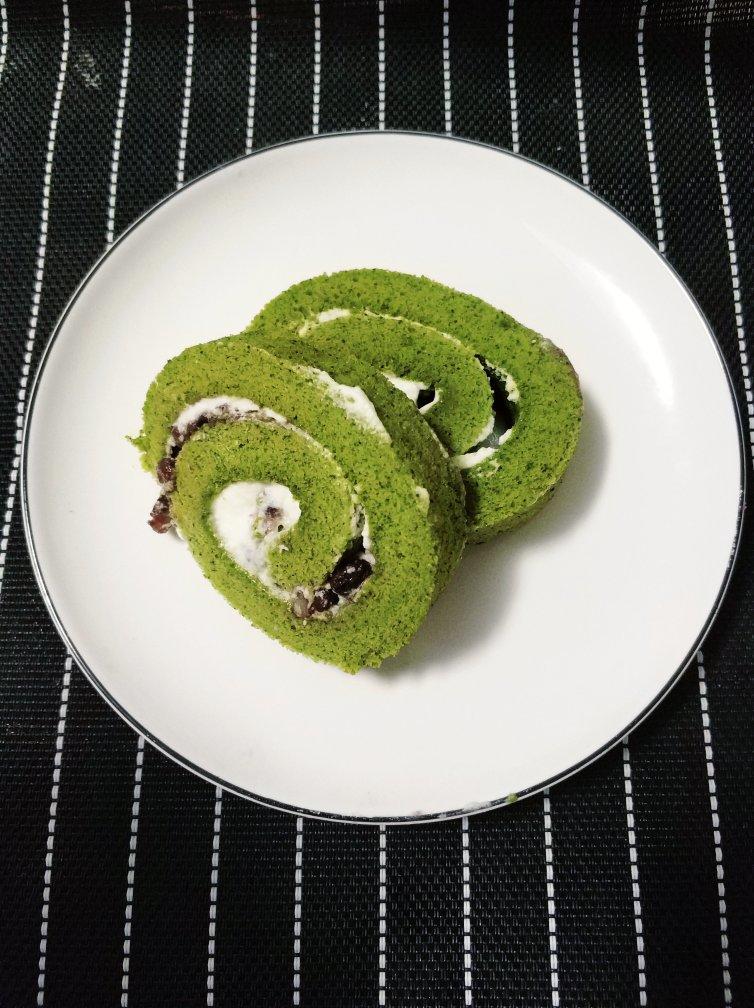 抹茶红豆蛋糕卷