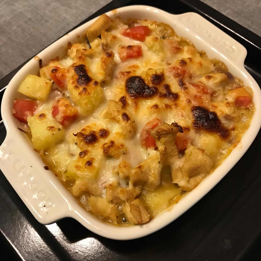 clooooooover做的咖喱鸡肉浓情焗饭