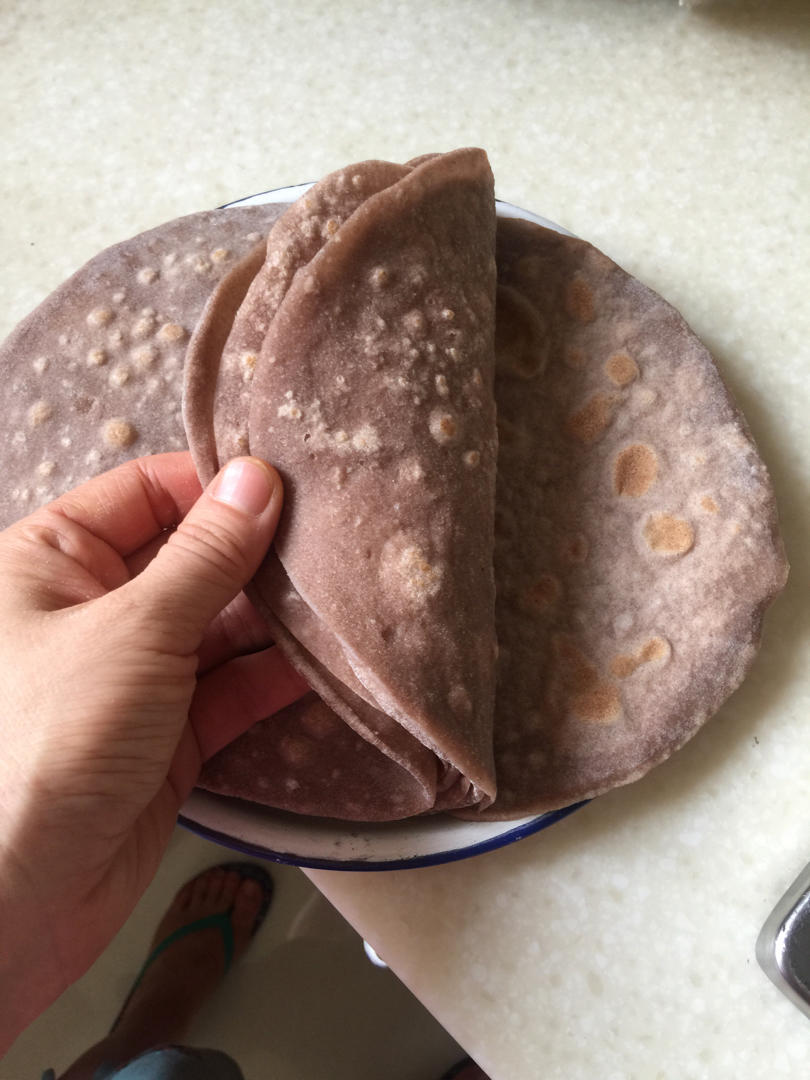 【低脂减肥】健康好吃的全黑麦单饼/春饼/卷饼