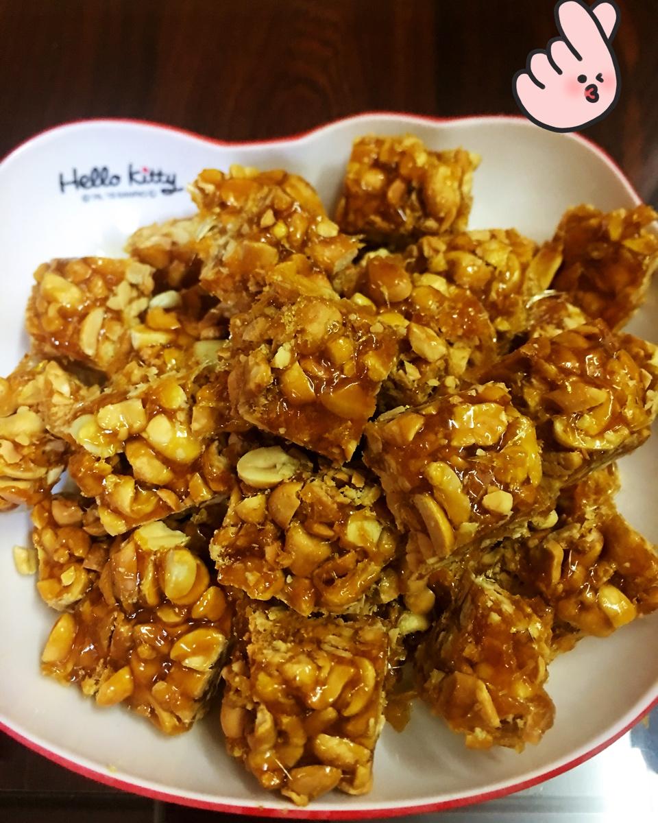 无水无油香脆花生糖