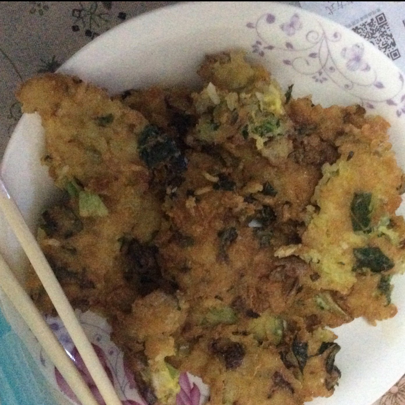 米饭鸡蛋饼