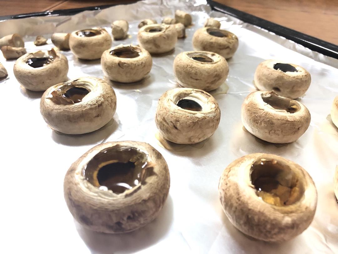 静之怡做的烤口蘑烤箱减肥食品