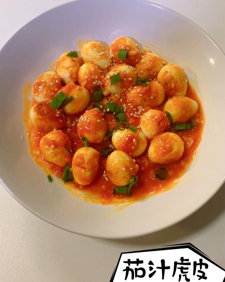 茄汁虎皮鹌鹑蛋