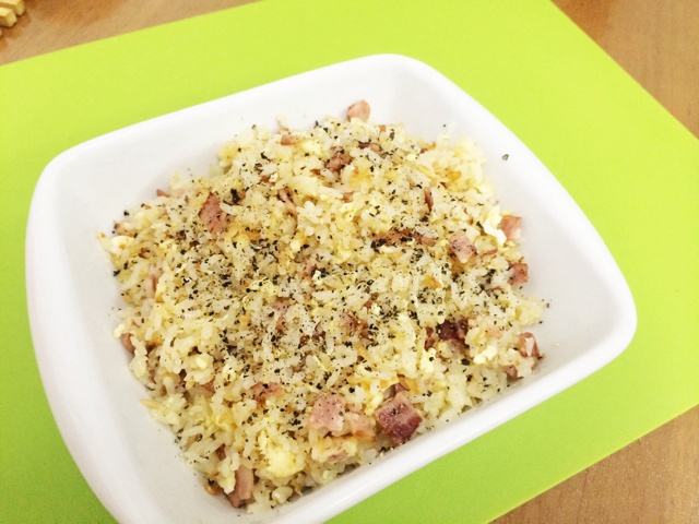 黑胡椒培根蛋炒饭