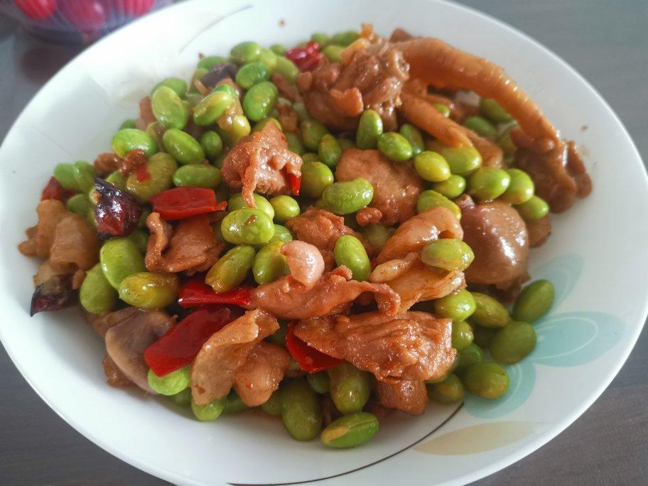 毛豆烧鸡块