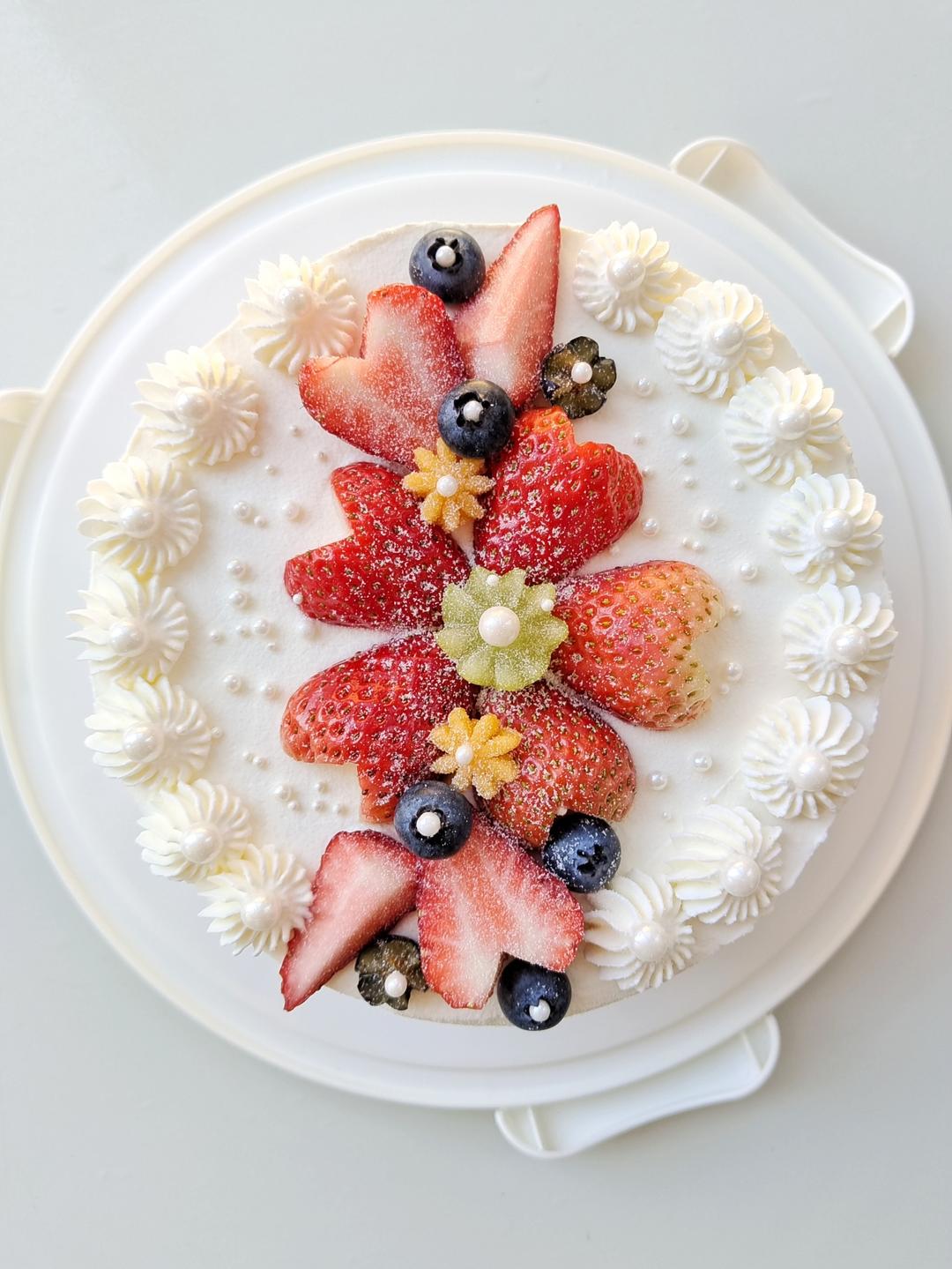 八寸淋面水果蛋糕