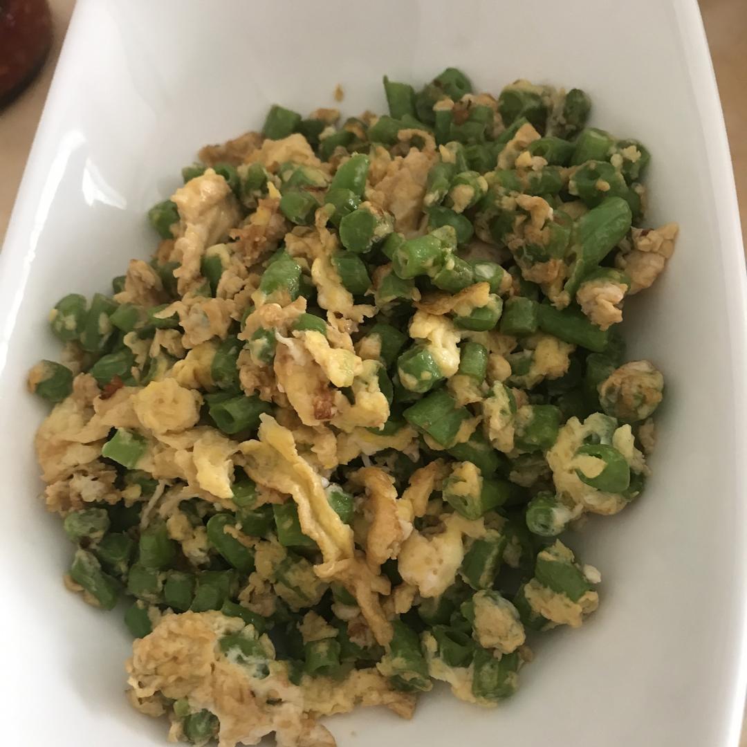 豆角炒鸡蛋
