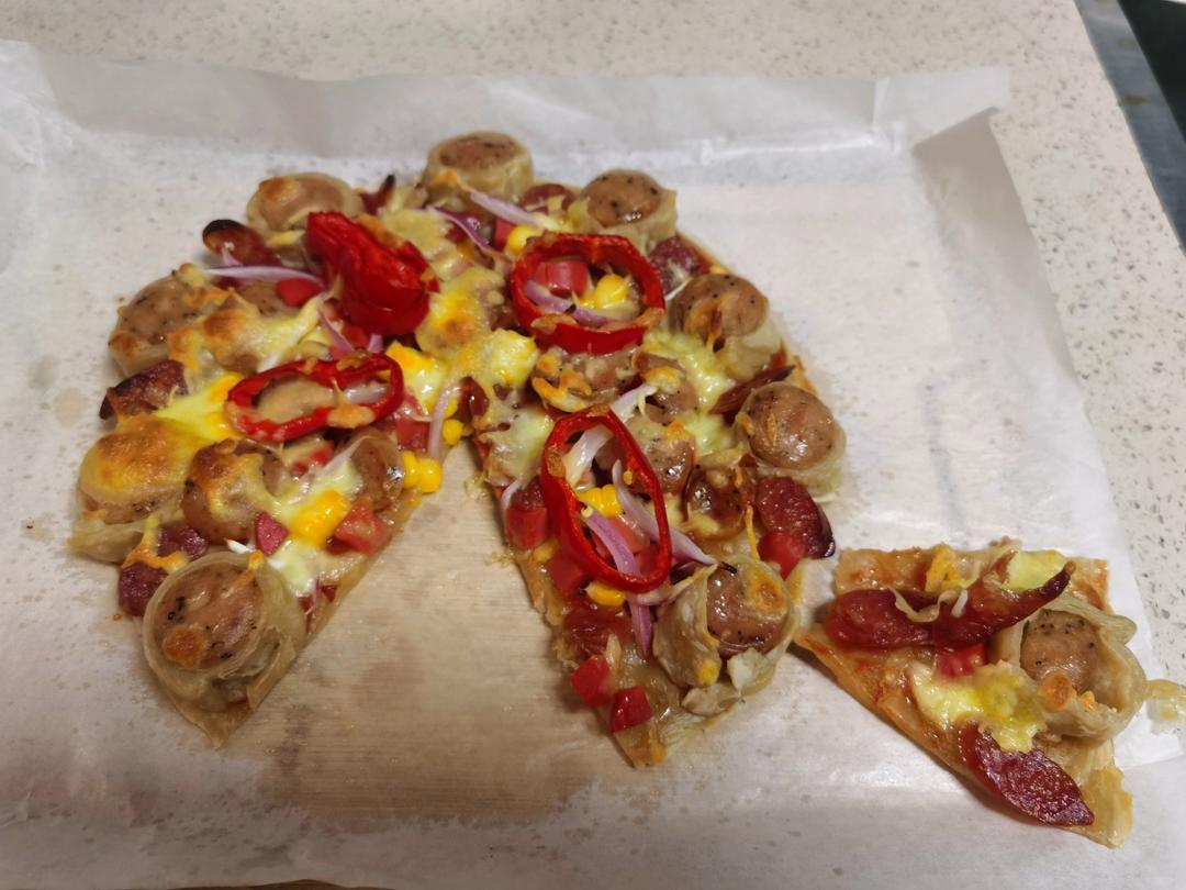 手抓饼版披萨