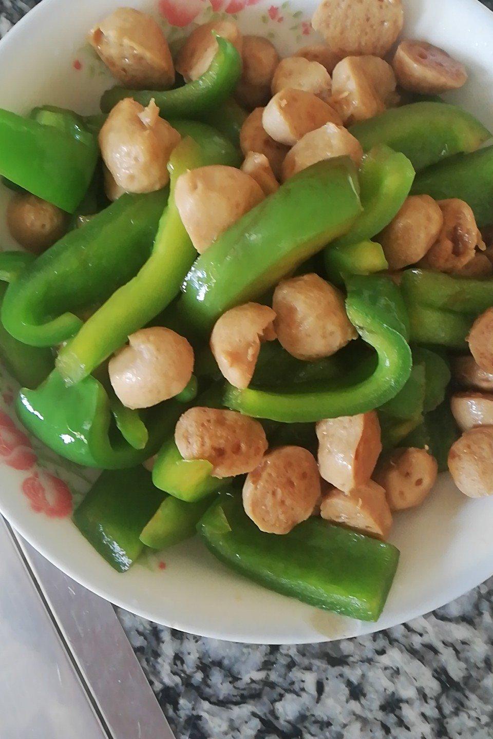 青椒炒肉丸