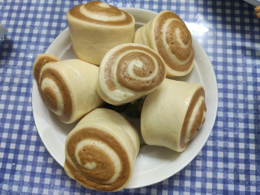 红糖双色馒头