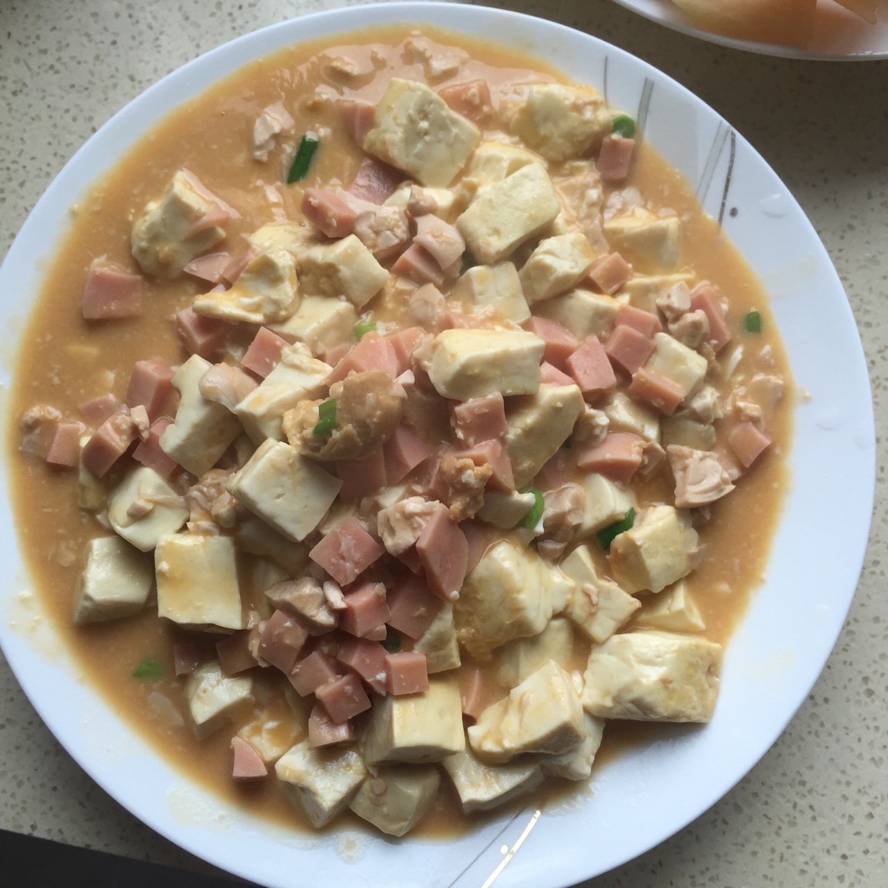 咸蛋烧豆腐～～孩子爱吃的下饭菜！