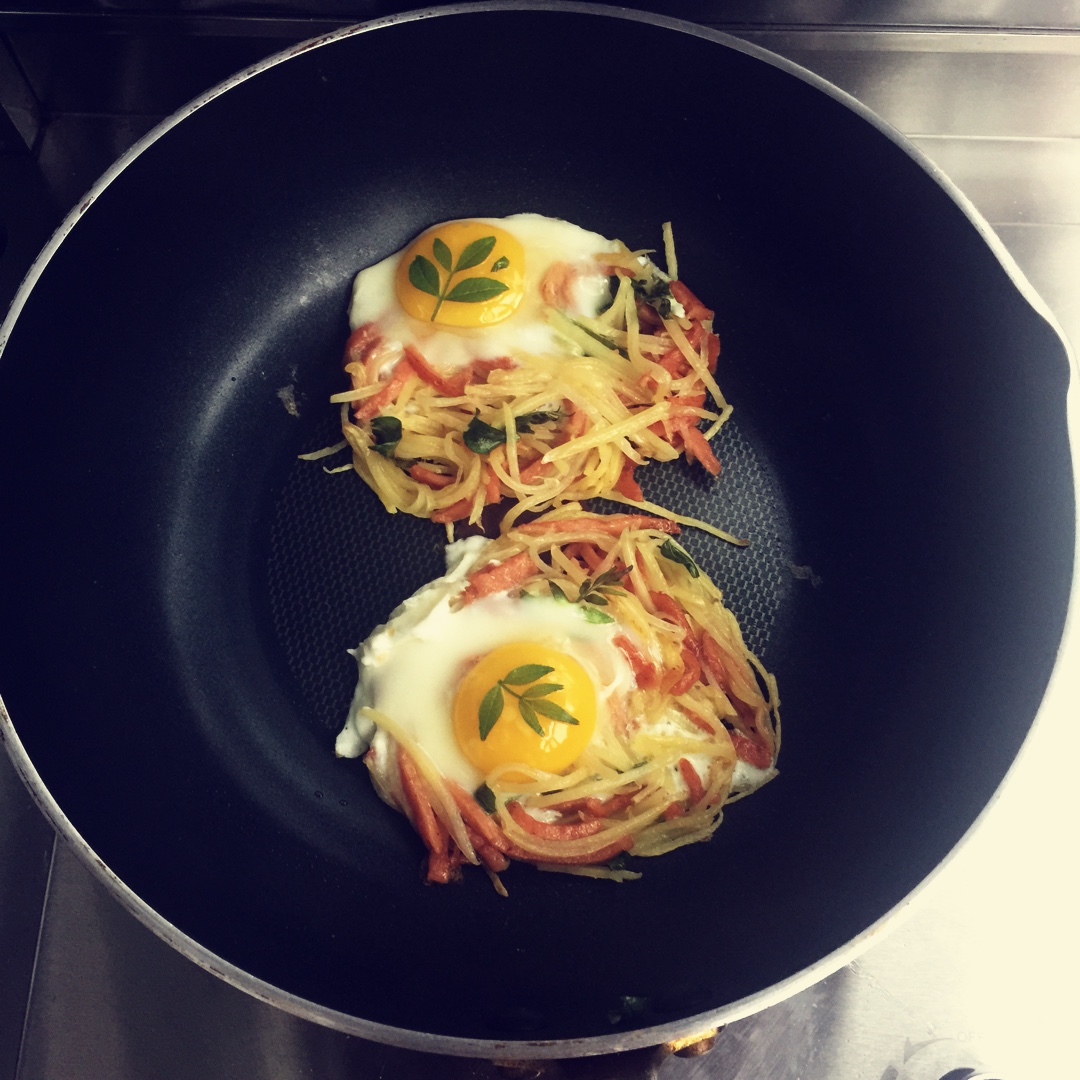 快手早餐—马铃薯火腿蛋