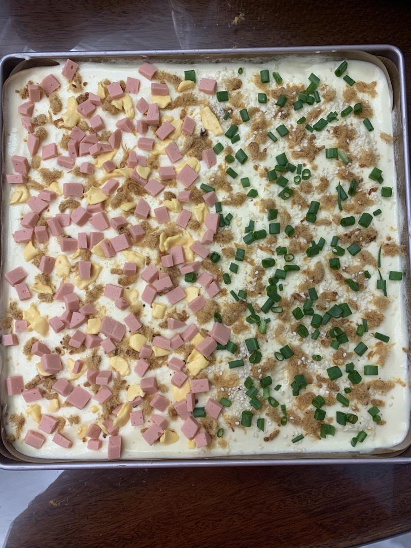 芝麻香葱肉松蛋糕（咸味）