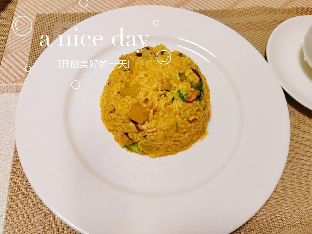 美味到不行的南瓜饭