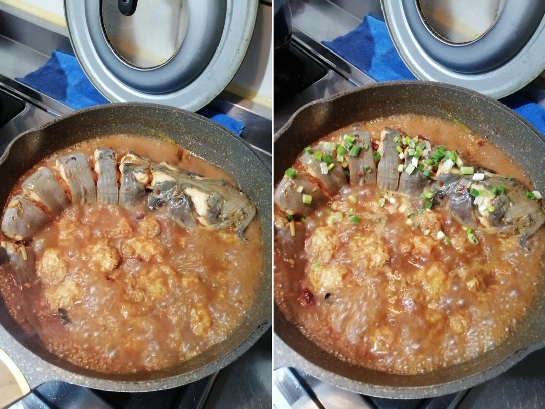 廣式鯰魚焖麵筋釀肉的做法 步骤7