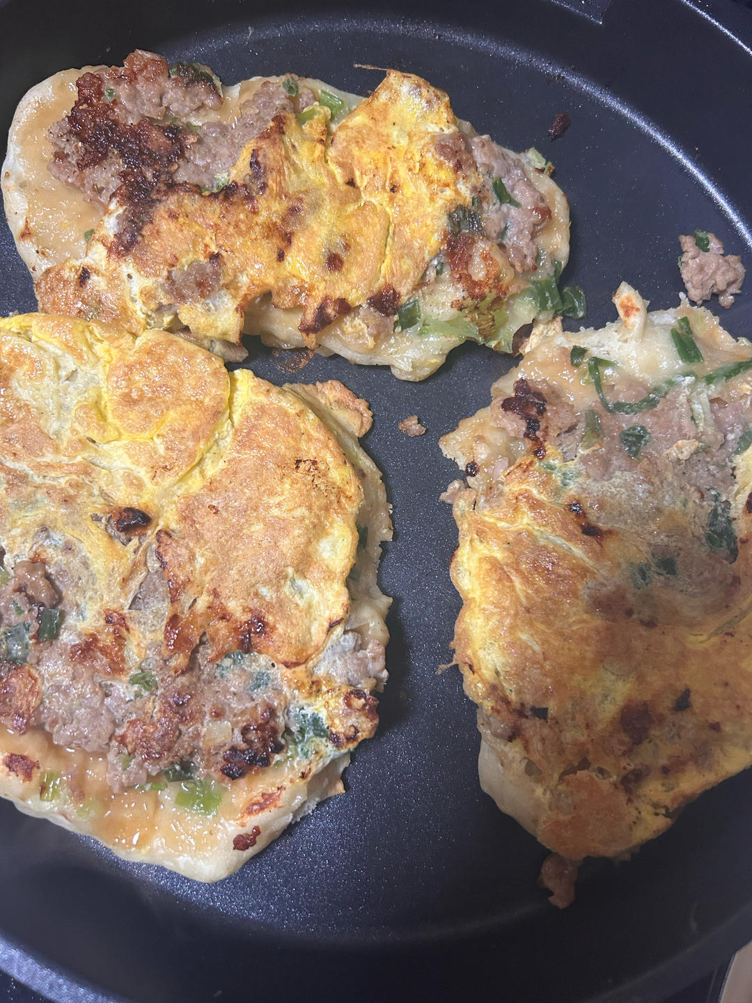 发面葱花肉饼～最好吃的早餐饼
