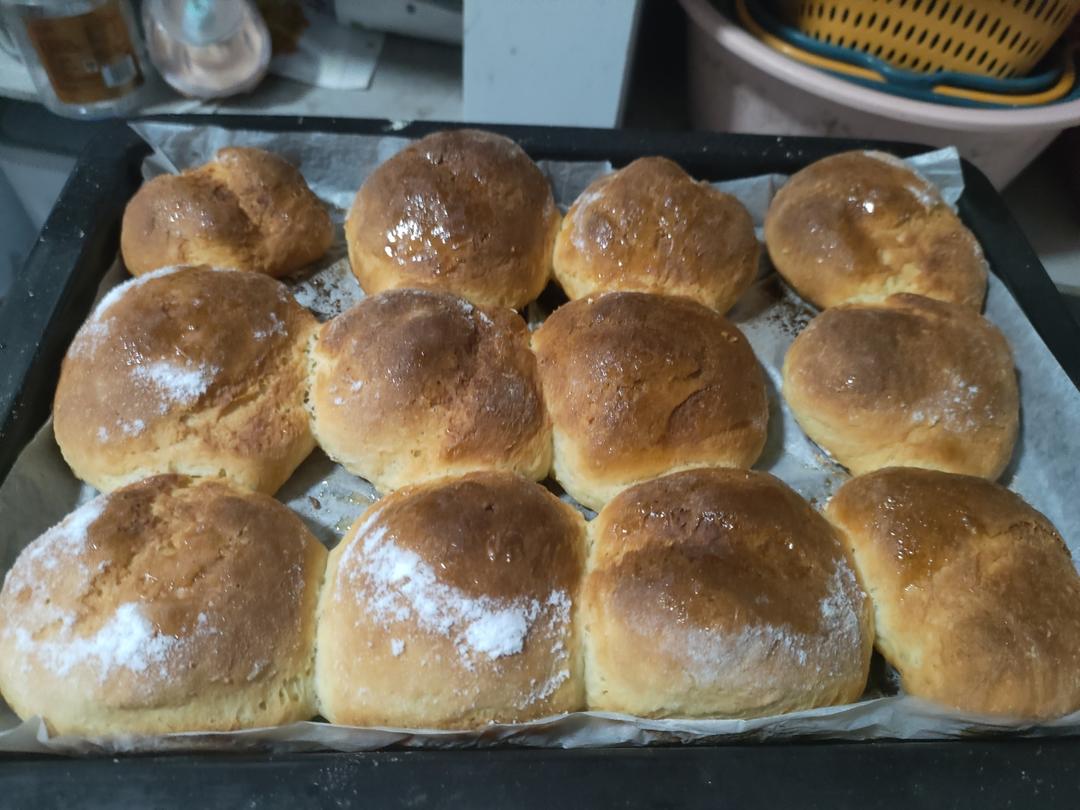 云朵牛奶小面包（无油低糖）❗️免揉面免手套膜❗️