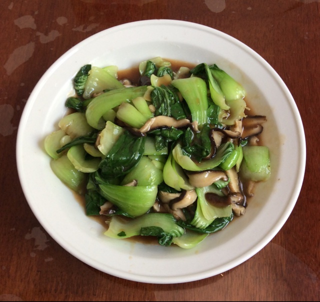 浇汁香菇油菜
