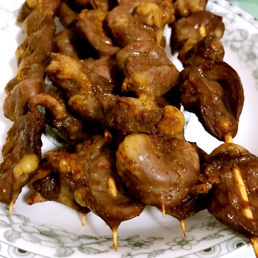 微波炉烤鸡心