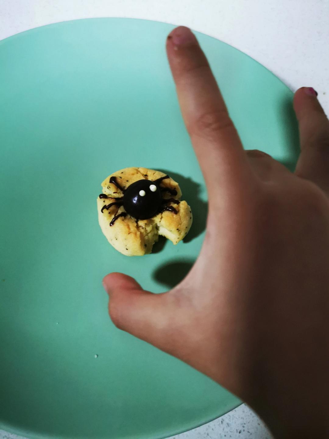 小美万圣节大眼仔蜘蛛饼干（桃酥、椒盐桃酥）