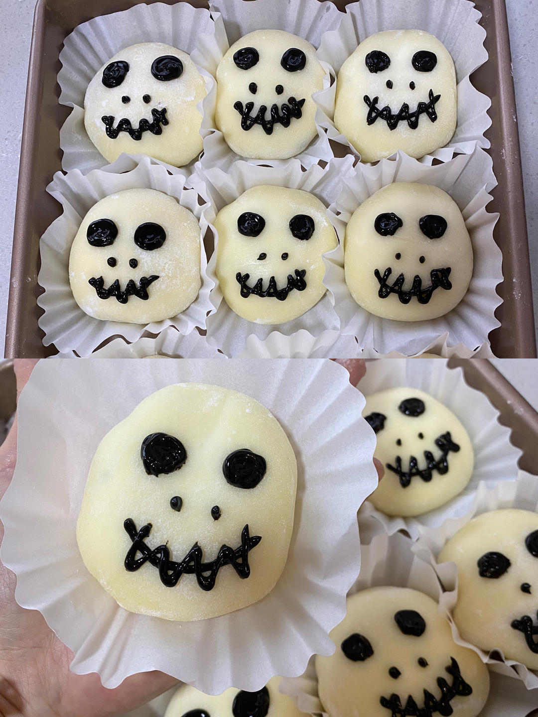 万圣节甜品🎃｜搞怪骷髅头💀雪媚娘🤪氛围感拉满的做法