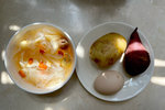 营养健康早餐～

“桂圆莲子百合银耳羹”
“蒸土豆 板栗红薯 水煮蛋”
