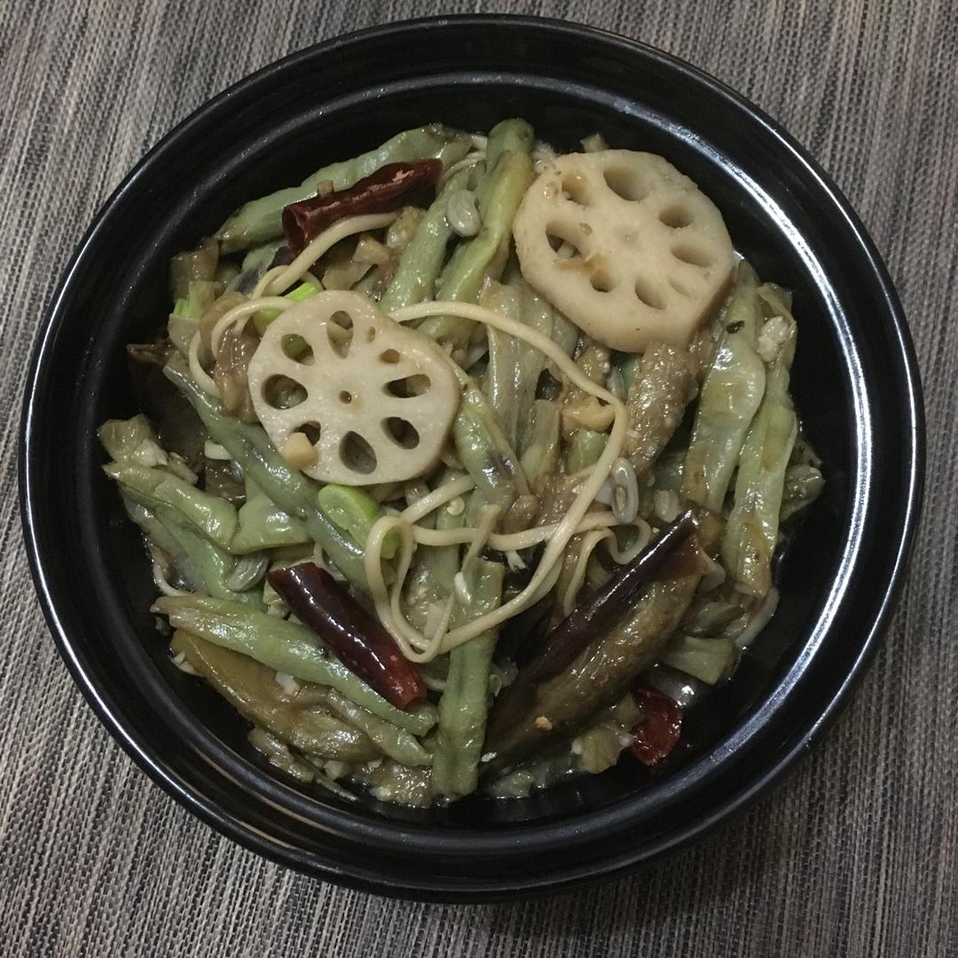 焖长豆角炒面