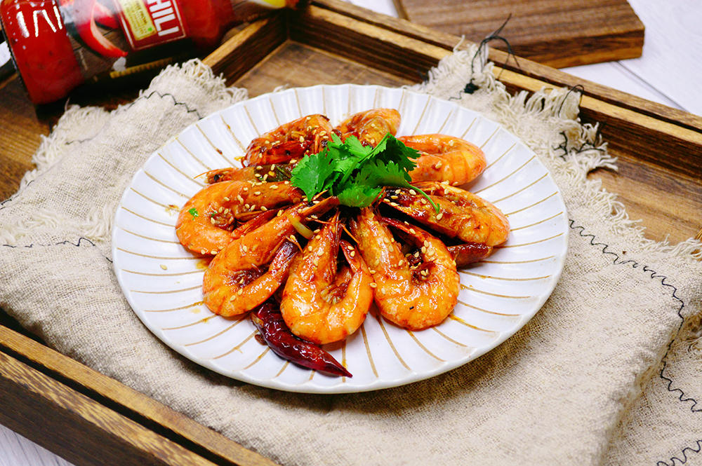 香辣酱汁虾