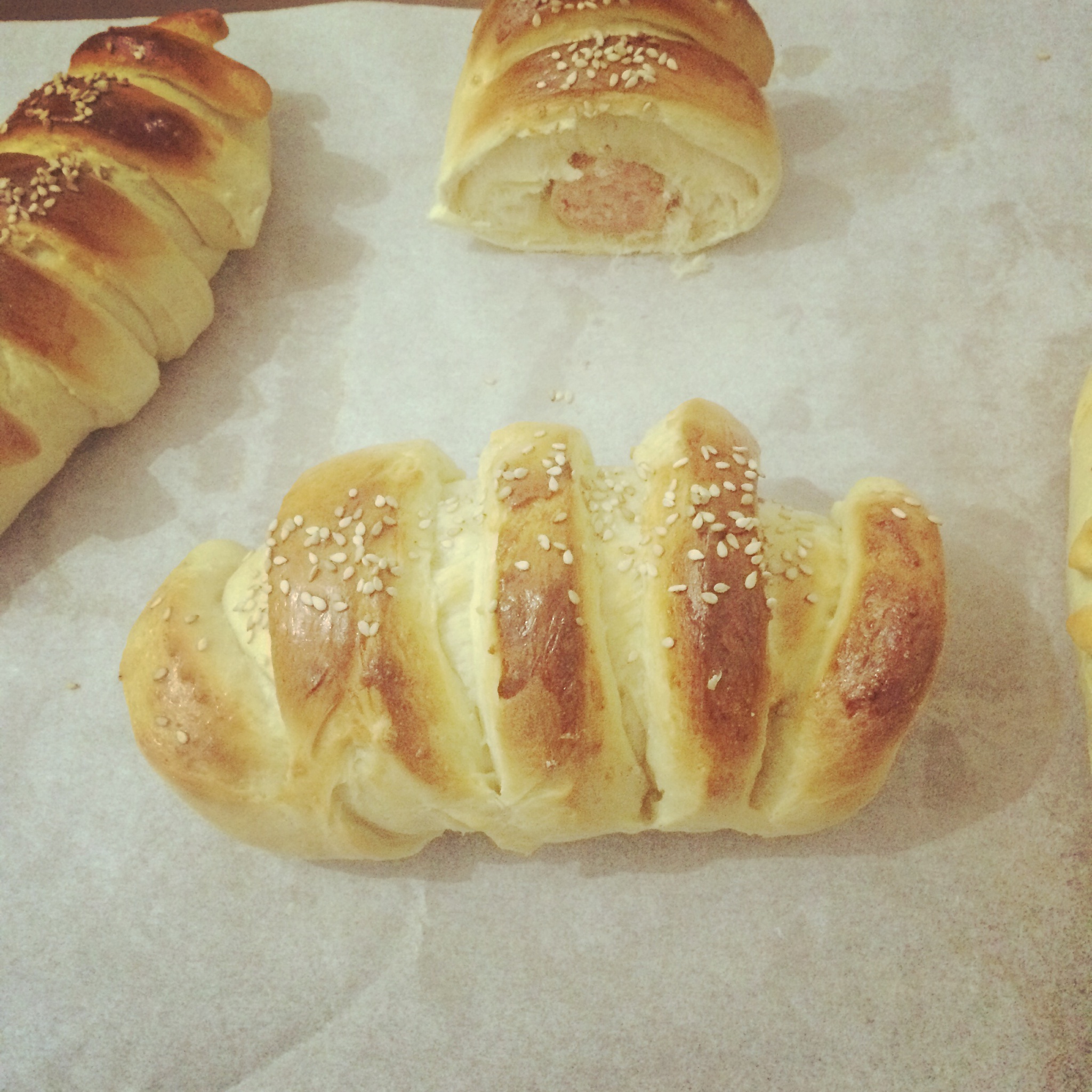 毛毛虫肉松面包