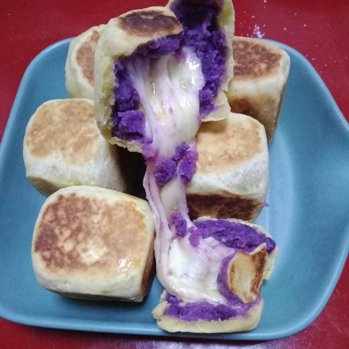 网红爆浆紫薯仙豆糕(低卡版)超长拉丝