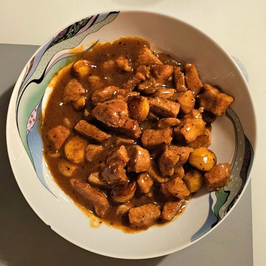 好吃到舔盘的蒜香黑椒牛肉粒