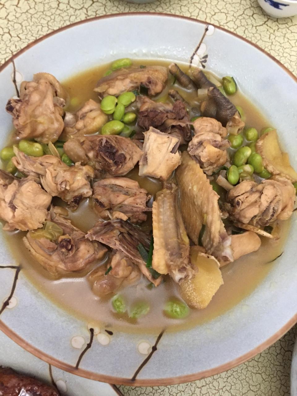毛豆烧鸡