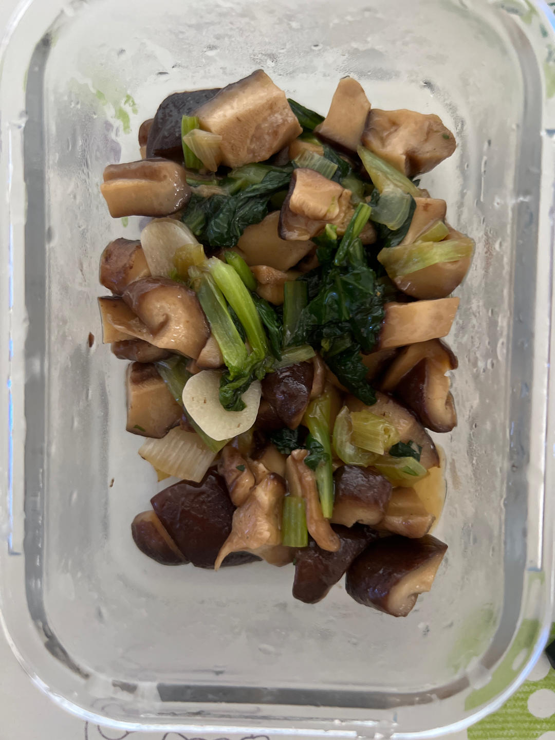 简易版香菇扒油菜