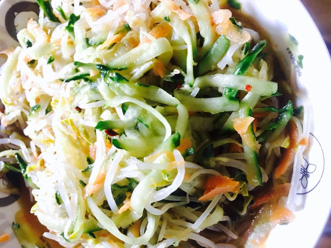 凉拌豆芽黄瓜菜