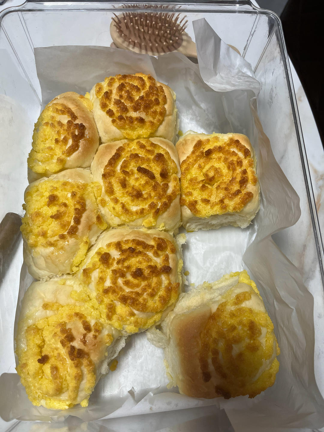 椰蓉小餐包。柔软拉丝，椰香浓郁