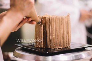 巧克力漩涡树桩蛋糕的做法 步骤15