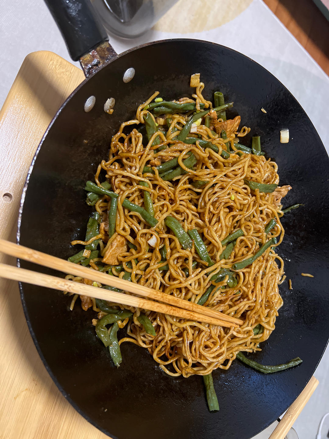 地道老北京扁豆焖面 豆角焖面 太好吃小心吃撑哦