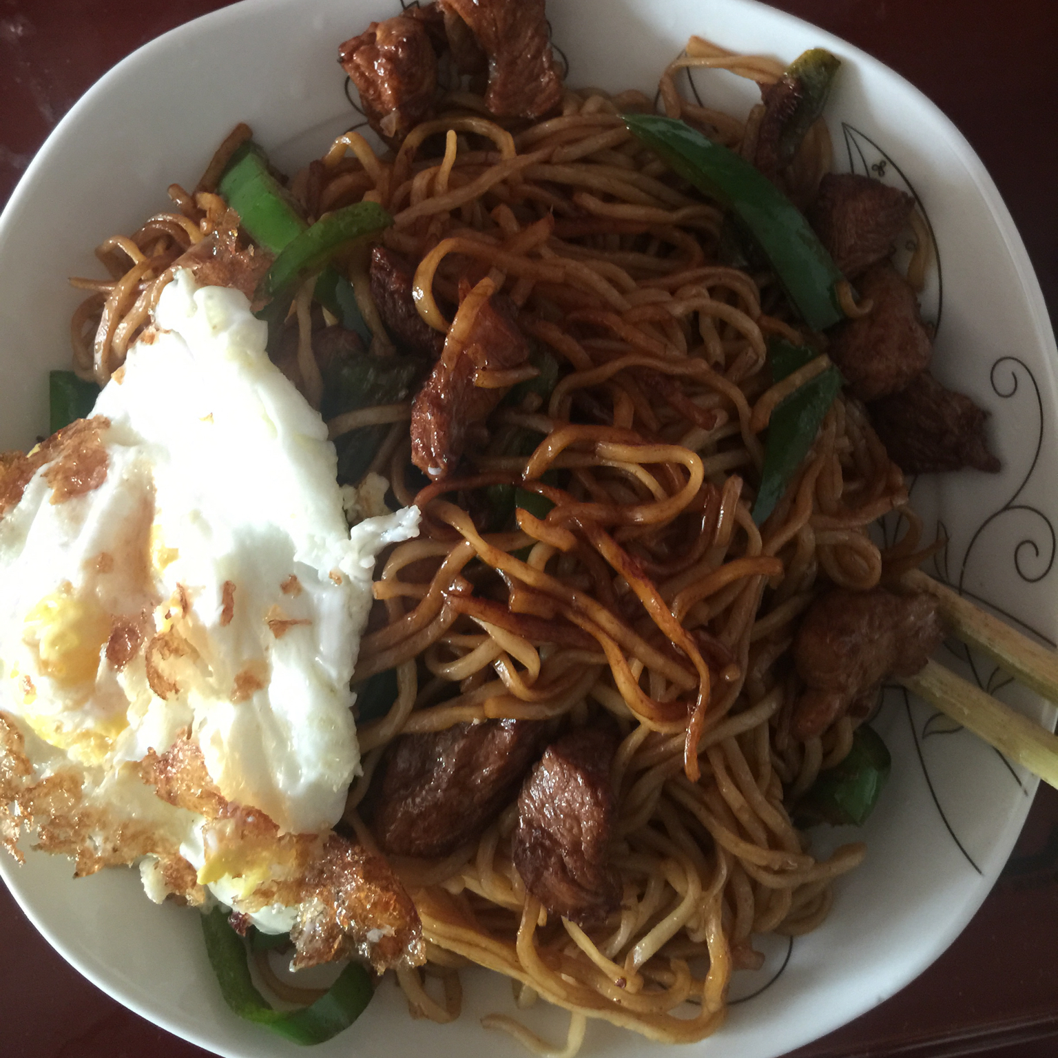 青椒肉丝炒面