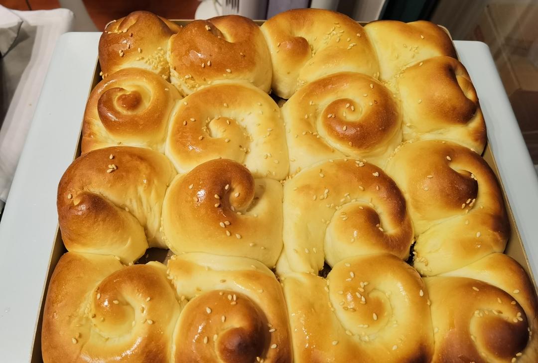 蜂蜜脆底小面包 小美版（一次发酵）