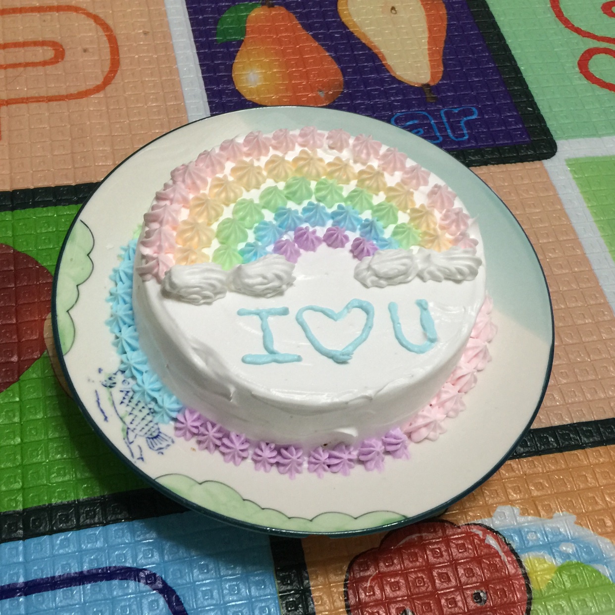 详细的裱花教程--彩虹蛋糕