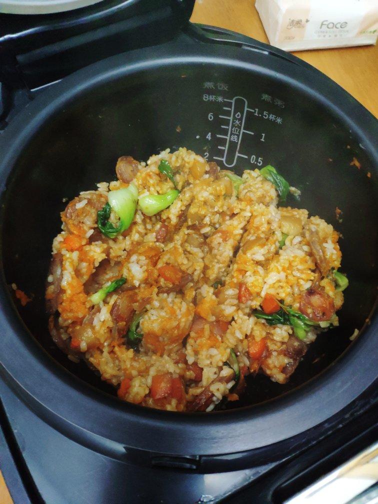 懒人必备～电饭煲腊肠焖饭