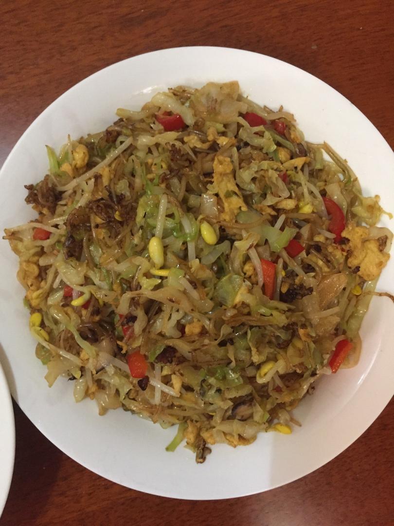 包心菜炒红薯粉丝