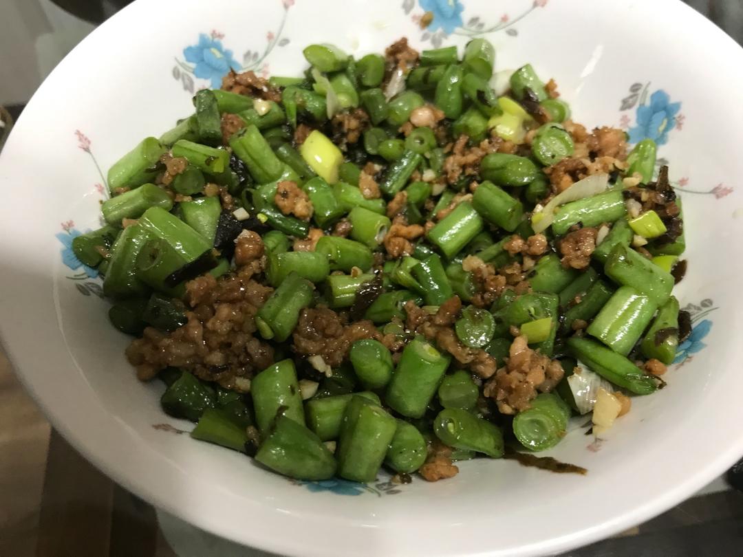 干煸榄菜肉末豆角