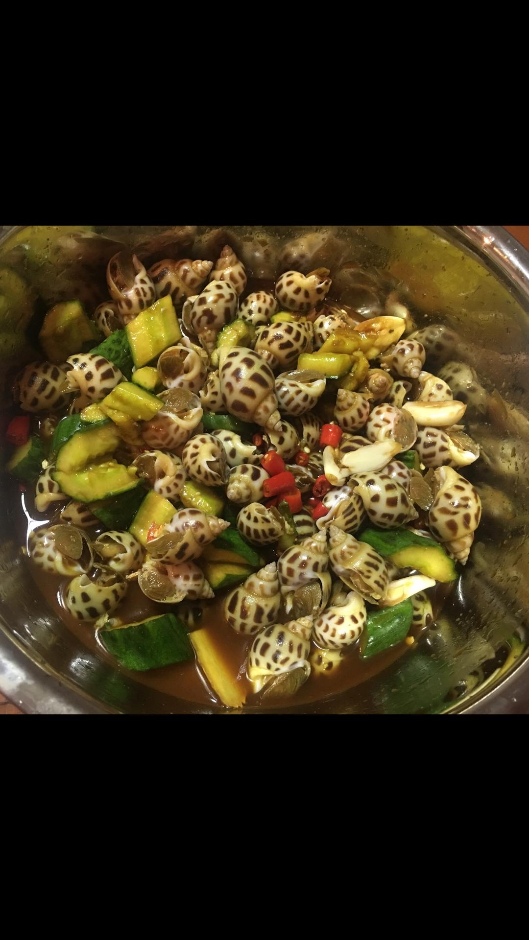 芥末花螺的做法