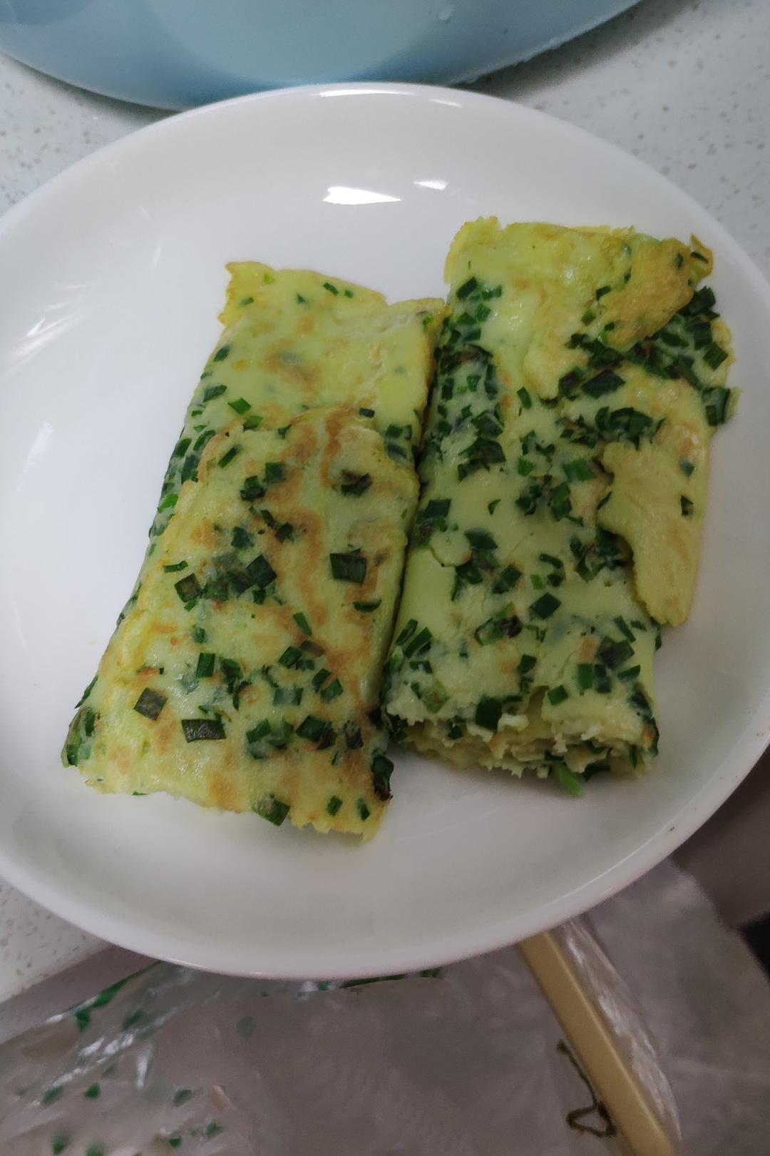 韭菜鸡蛋摊饼
