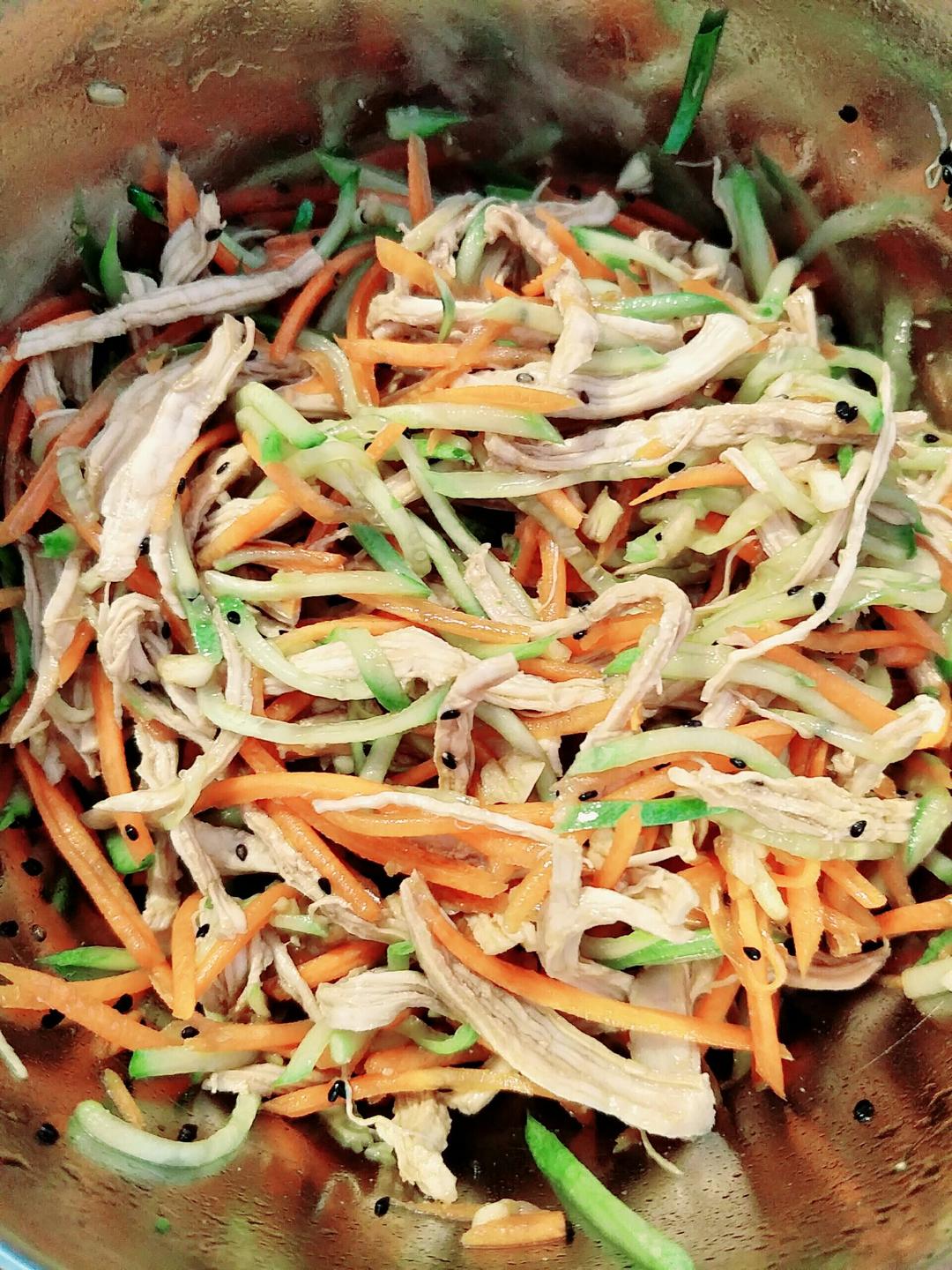 减脂健身｜凉拌手撕鸡丝（香辣&麻油版）