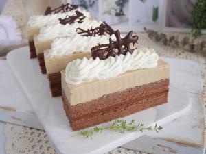 超好吃甜品❗️卡布奇诺巧克力慕斯蛋糕的做法 步骤26