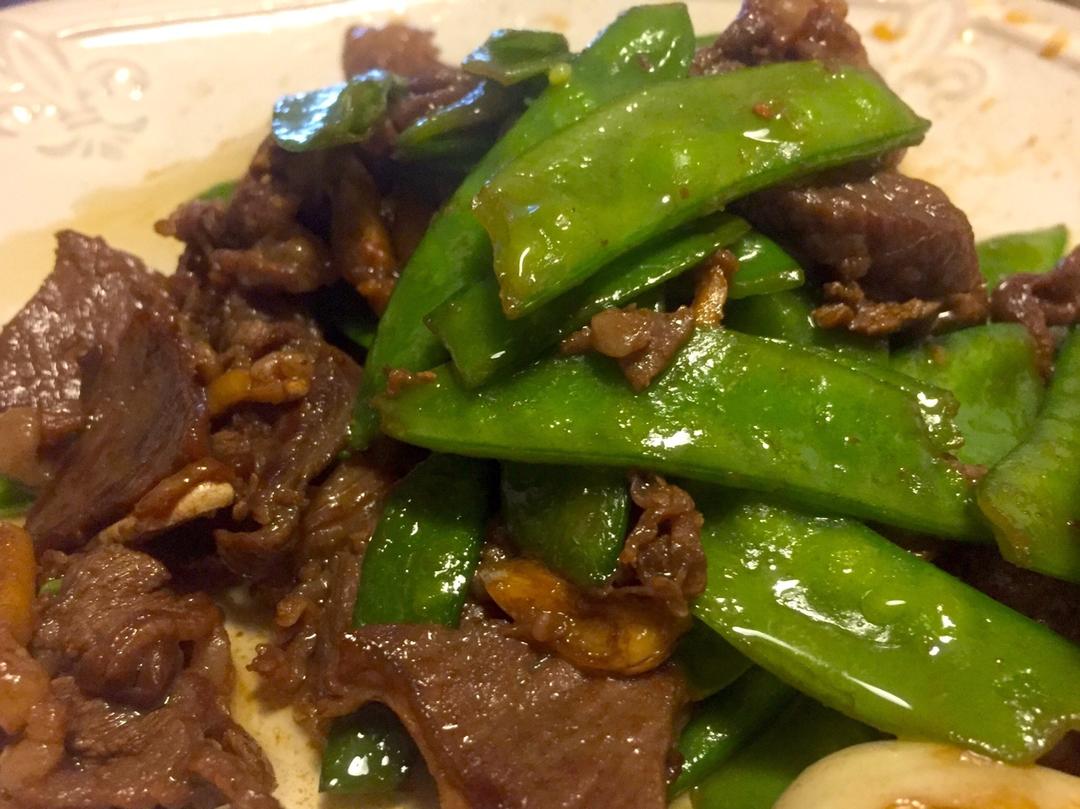 荷兰豆炒牛肉