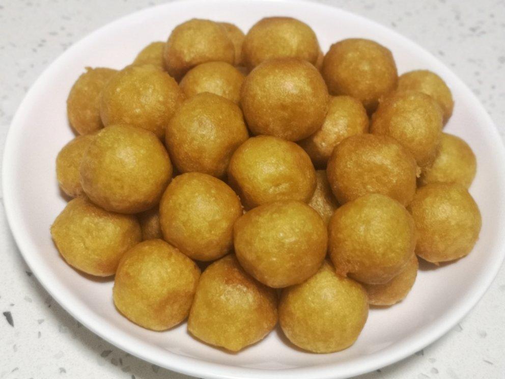 妈妈教炸的红薯丸子