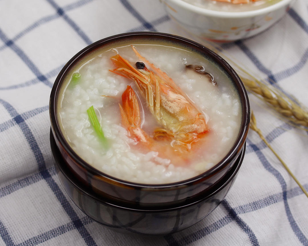 对虾海鲜粥，饭店味，香到没法形容